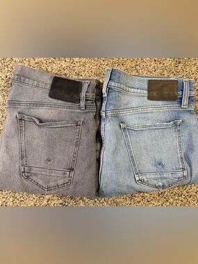 Hudson Blake style Jeans Gray and Light Blue Straight-Leg Jeans Duo